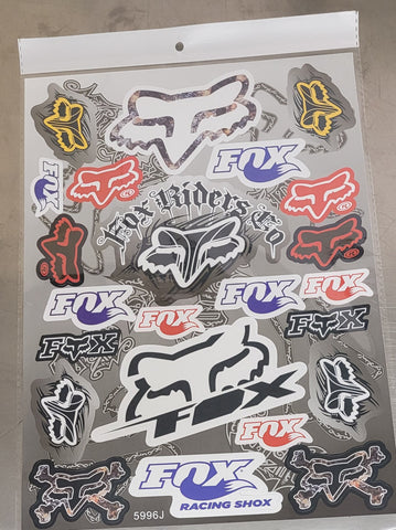 ST042 STICKER KIT FOX RACING FOR MINI MOTO / DIRT / PIT BIKE