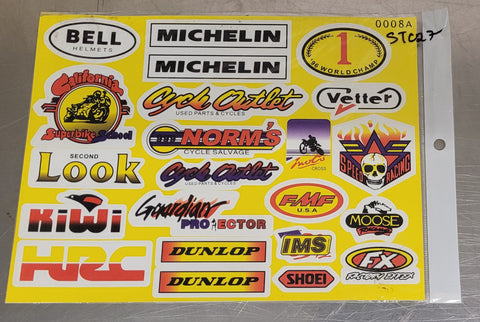 ST027 STICKER KIT X 22 DECAL FOR MINI MOTO / QUAD HRC DUNLOP