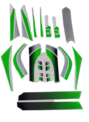 ST104 GREEN STICKER DECAL SET FOR BASHAN BS200AU-11B 200CC ROAD LEGAL  QUAD BIKE