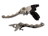 LS13 FOLDING FLICK BACK GRIP   BRAKE / CLUTCH LEVER SET FOR PIT / DIRT BIKE
