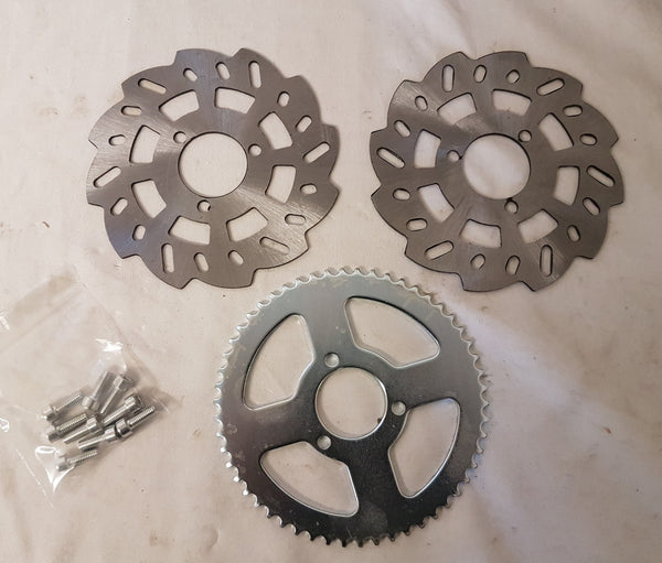 WMD02 FRONT / REAR WHEEL SET 49CC MINI DIRT BIKE 10" TYRE BRAKE DISC