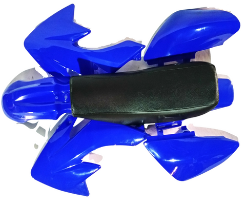 CRF06 SET OF BLUE CRF PIT / DIRT BIKE PLASTICS WITH SEAT FAIRINGS 50CC - 125CC