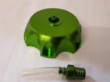 FC009 ANODISED FUEL PETROL CAP AND BREATHER PIPE FOR DIRT BIKE /PIT BIKE / XSPORT METALIC GREEN - Orange Imports - 1