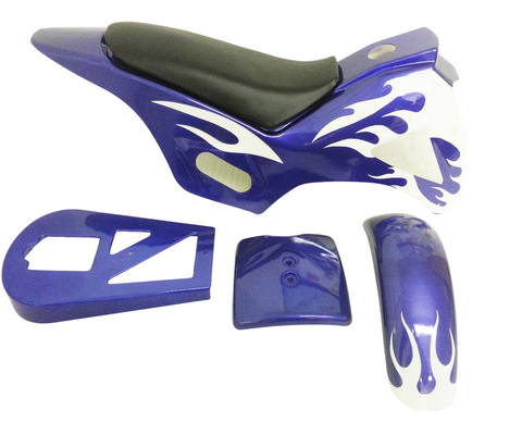 FMD08 MINI DIRT BIKE FAIRING PLASTICS PANELS BLUE / WHITE