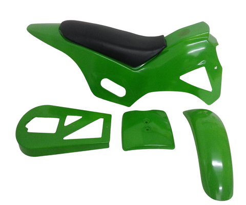 FMD10 MINI DIRT BIKE FAIRING PLASTICS PANELS GREEN 49CC MINI DIRT