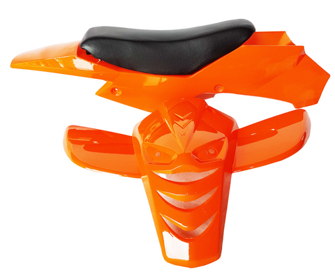 FMQ17  PLAIN ORANGE MINI QUAD FAIRING PLASTICS WITH SEAT