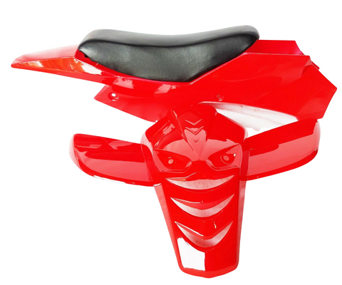 FMQ18 PLAIN RED 2 STROKE MINI QUAD FAIRING PLASTICS WITH SEAT