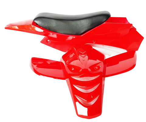 FMQ18  PLAIN RED 2 STROKE  MINI QUAD FAIRING PLASTICS WITH SEAT