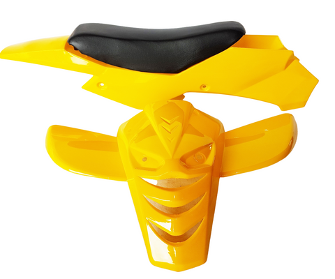 FMQ20 PLAIN YELLOW 2 STROKE MINI QUAD FAIRING PLASTICS WITH SEAT