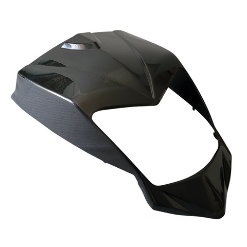 FNC21 BLACK GLOSSY FRONT NOSE CONE, HEADLIGHT SURROUND BASHAN BS200S-7 QUAD
