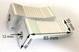 FP010 PAIR OF SILVER NON-SLIP FOOT RESTS FOOT PEGS FOR 47CC 49CC MINI MOTO - Orange Imports - 1