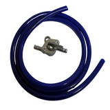 FPK06 BLUE FUEL PIPE  (1M X 6MM) & IN LINE FUEL TAP FOR QUAD / DIRT BIKE
