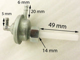 FPT08 FUEL TAP ON / OFF CARBURETTOR TAP FOR 50CC  GY6 SCOOTER 14MM THREAD - Orange Imports - 1