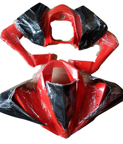 FQB21 RED / BLACK 150CC GY6 QUAD BIKE FAIRING PLASTICS KIT BODY WORK