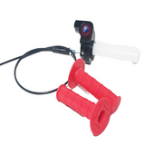 QUICK ACTION 1/4 TURN THROTTLE, RED GRIPS & THROTTLE CABLE DIRT PIT QUAD BIKE
