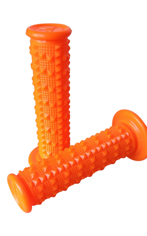 GRI24 RUBBER HANDLEBAR GRIPS ORANGE 22MM FOR 110CC 125CC QUAD BIKE ATV