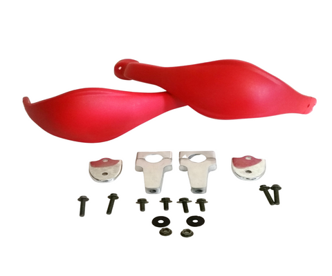 HG47 SET OF RED HAND GUARD PROTECTORS FOR BASHAN BS200S-7 QUAD