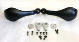HG49 SET OF BLACK HAND GUARD PROTECTORS FOR BASHAN BS200S-7 QUAD BIKE - Orange Imports - 1