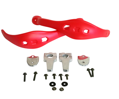 HG52 NEW STYLE SET OF RED HAND GUARD PROTECTORS FOR BASHAN BS200S-7 QUAD
