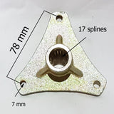 HUB13 WHEEL HUB MOUNT 17 SPLINE FOR 110CC QUAD BIKE ATV 3 BOLT FIXING