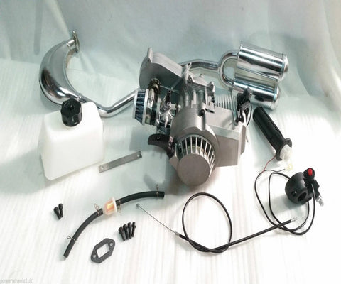 49CC MINI DIRT BIKE ENGINE KIT, FUEL TANK, EXHAUST, GASKET, PROJECTS CONVERSION