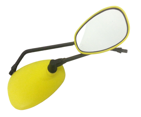 MIR12 YELLOW SET OF ROAD LEGAL REAR VIEW MIRROR SET QUAD MOTORCYCLE BASHAN