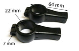 MIR11 MIRROR CLAMPS 22MM HANDLEBAR FOR DIRT / PIT / QUAD BIKE 8MM