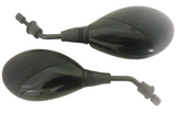 MIR26 BLACK REAR VIEW MIRRORS QUAD / MOTOR / SCOOTER / BIKE MIRROR SET 8MM