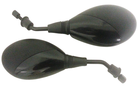 MIR26 BLACK REAR VIEW MIRRORS QUAD / MOTOR / SCOOTER / BIKE MIRROR SET 8MM