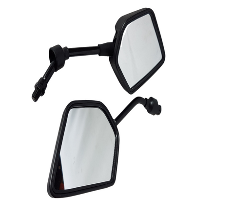 MIR34 BLACK SET OF ROAD LEGAL SIDE MIRRORS FOR BASHAN BS250AS-43 250CC QUAD BIKE