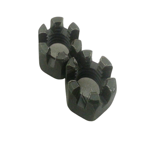 NU020 SET OF 2 X CASTLE NUTS FOR BASHAN REAR  WHEEL HUB & TRACK RODS QUAD 200C