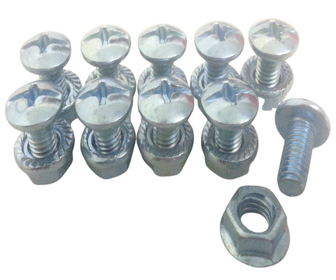 NU060 PACK OF 10 - M6 x 15mm FAIRING FIXING BOLTS & NUTS FOR MINI MOTO DIRT QUAD