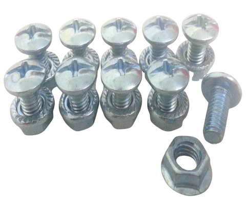 NU060 PACK OF 10 - 6MM X 14MM FAIRING FIXING BOLTS & NUTS FOR MINI MOTO / DIRT / QUAD