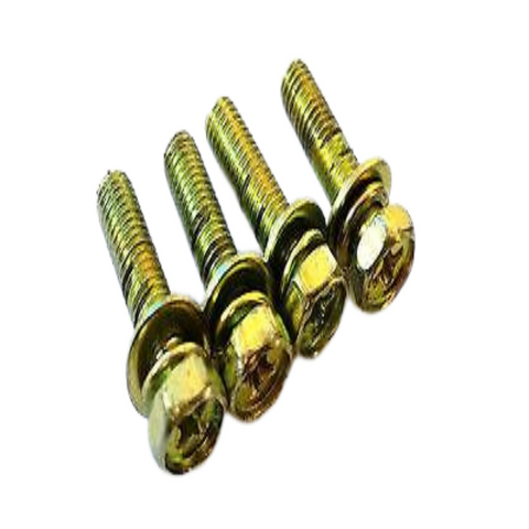 NU081 SET OF 4 X MINI MOTO / DIRT / QUAD INLET MANIFOLD SCREWS WITH WASHERS