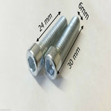 NU103 SET OF 2, 24MM X 6MM FIXING BOLTS FOR MINI MOTO DIRT QUAD BIKE EXHAUST