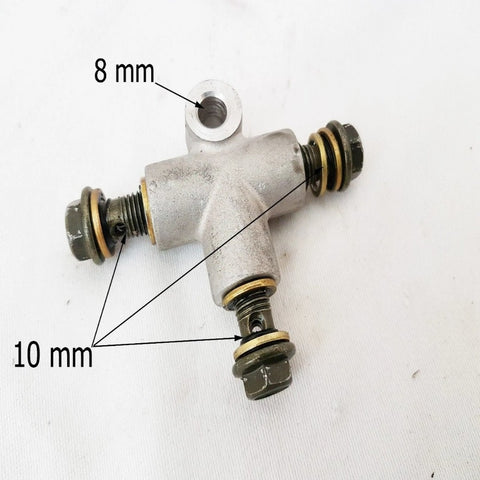 NU144 BASHAN BS250S-11B HYDRAULIC BRAKE T PIECE BRAKE HOSE CONNECTOR 10MM BANJOS