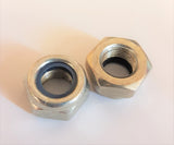 NU175 SET OF 2 X 10MM FINE THREAD AXLE SPINDLE NUTS MINI MOTO / DIRT /QUAD