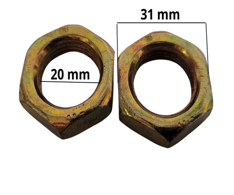 NU206 SET OF 2 X REAR AXLE MOUNT HEX NUTS FOR 110CC UPBEAT QUAD BIKE AXLE