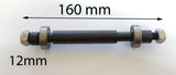 RAX10 REAR AXLE SPINDLE & SPACERS & BEARINGS 12MM X 160MM FOR MINI DIRT BIKE