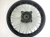 RIM50 REAR WHEEL RIM 12" 1.85 FOR PIT / DIRT BIKE 110CC 125CC BLACK 15MM SPINDLE - Orange Imports - 4