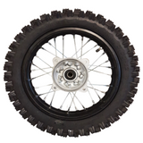 RIM70 12" REAR WHEEL RIM AND TYRE 80/100-12 (1.85) FOR 110CC DIRT / PIT BIKE