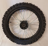 RIM71 14" FRONT WHEEL RIM AND TYRE 60/100-14 (1.35) 110CC/125CC DIRT / PIT BIKE - Orange Imports - 1