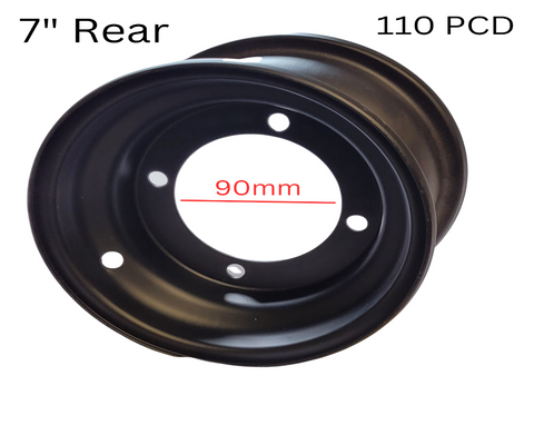 RIM80 REAR WHEEL RIM FOR 110CC APOLLO QUAD BIKES FOR 16 X 8-7 TYRE