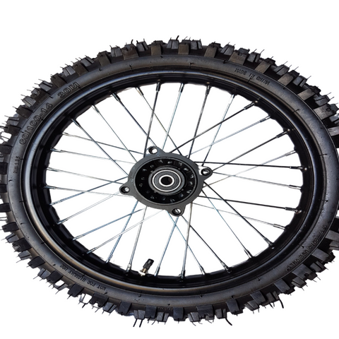 RIM93 14" FRONT WHEEL RIM AND TYRE 60/100-14 (1.35) 110CC/125CC DIRT / PIT BIKE