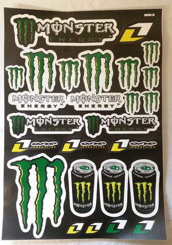 ST030 STICKER KIT MONSTER ENERGY FOR MINI MOTO / DIRT / QUAD BIKE - Orange Imports