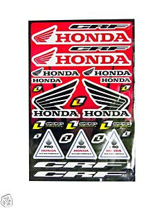 ST031 STICKER KIT HONDA CRF FOR MINI MOTO / DIRT / QUAD BIKE - Orange Imports