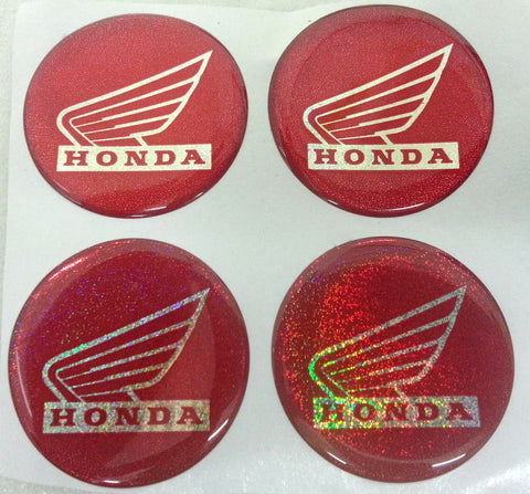 ST032 SET OF 4 RED BUTTON STICKERS DECALS FOR PIT / DIRT BIKES / SWEGWAY - Orange Imports