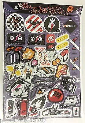 ST062 STICKER KIT ONE INDUSTRIES STICKERS  FOR PIT / DIRT / MINI QUAD BIKES - Orange Imports