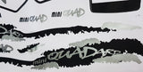 ST093 MINI QUAD BIKE FAIRING STICKERS BLACK / SILVER 49CC MINI QUAD BIKE