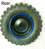 REAR 6" MINI QUAD BIKE WHEEL RIM WITH TYRE 4.10-6 RED, BLUE OR GREEN